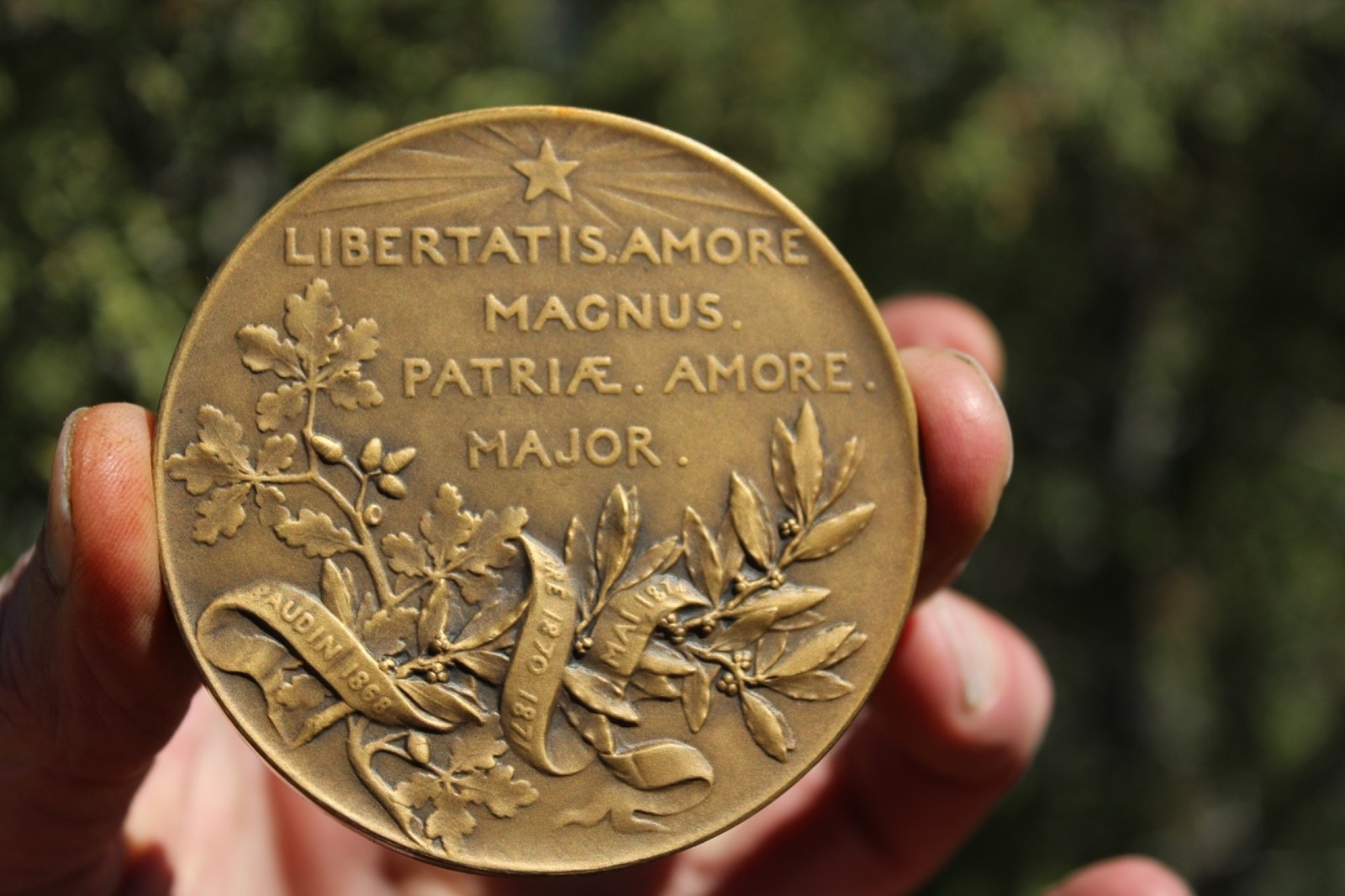 Art Medals Bronze LEON. GAMBETTA O. Roty - Beautiful FINE Condition