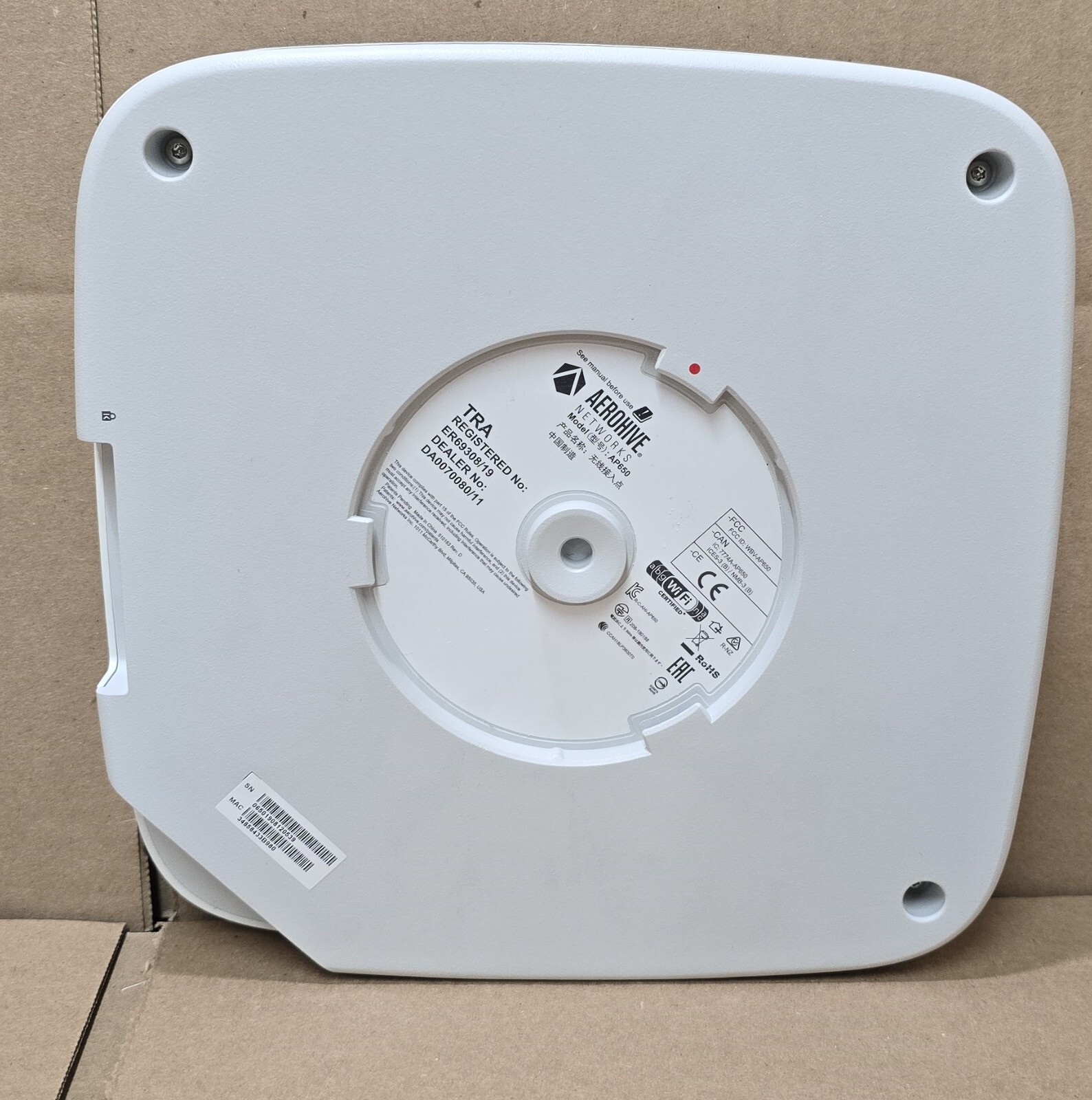 AEROHIVE AP650 Wireless Access Point In great condition. Includes Brackets