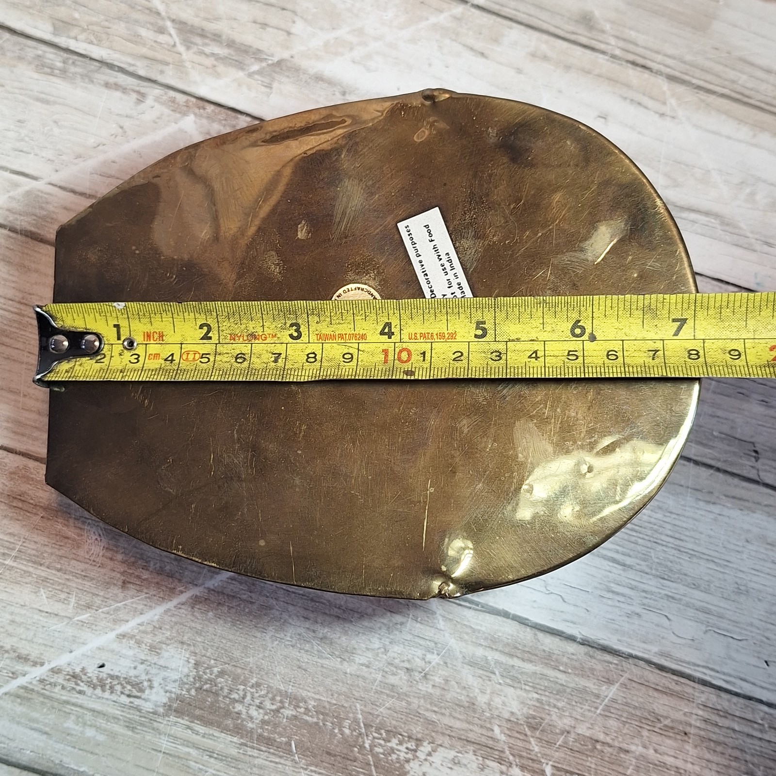 Vintage Brass Wall Hanging Planter Made In India 7"Tall Hosley International