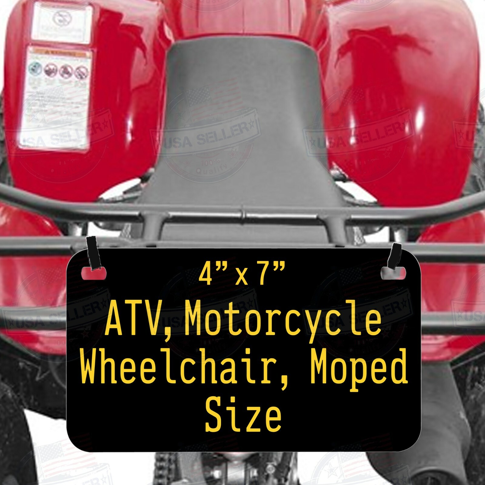 Any State License Plate Tag Personalized Custom Any Text Auto Car Bike Bicycle