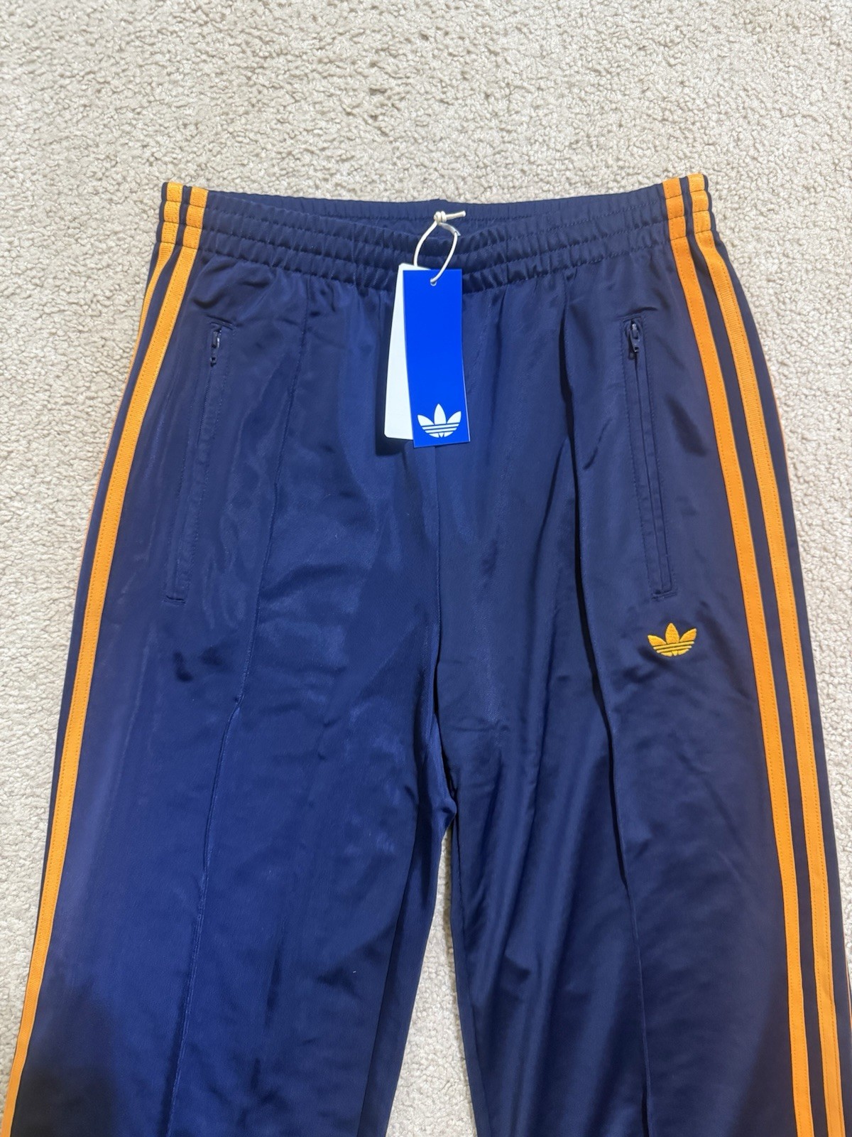 ADIDAS ORIGINALS FIREBIRD TREFOIL WOMENS TRACK PANTS JW1229 NAVY BLUE Size S, M