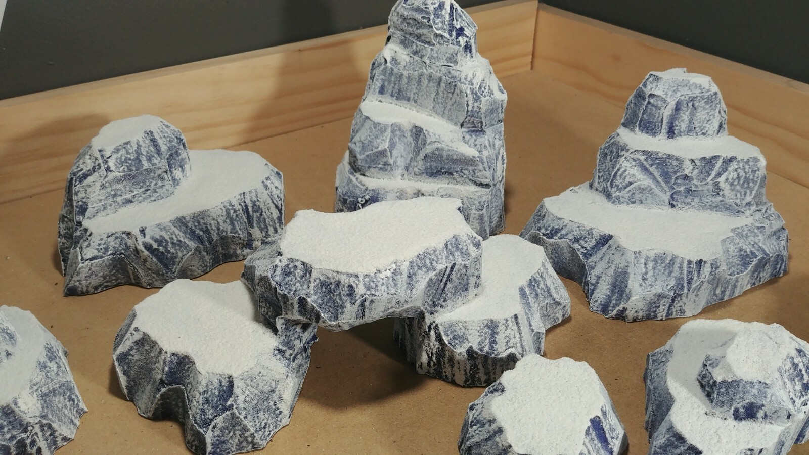 Wargaming Terrain Tall Hills Box Set Snow Finish Scenery