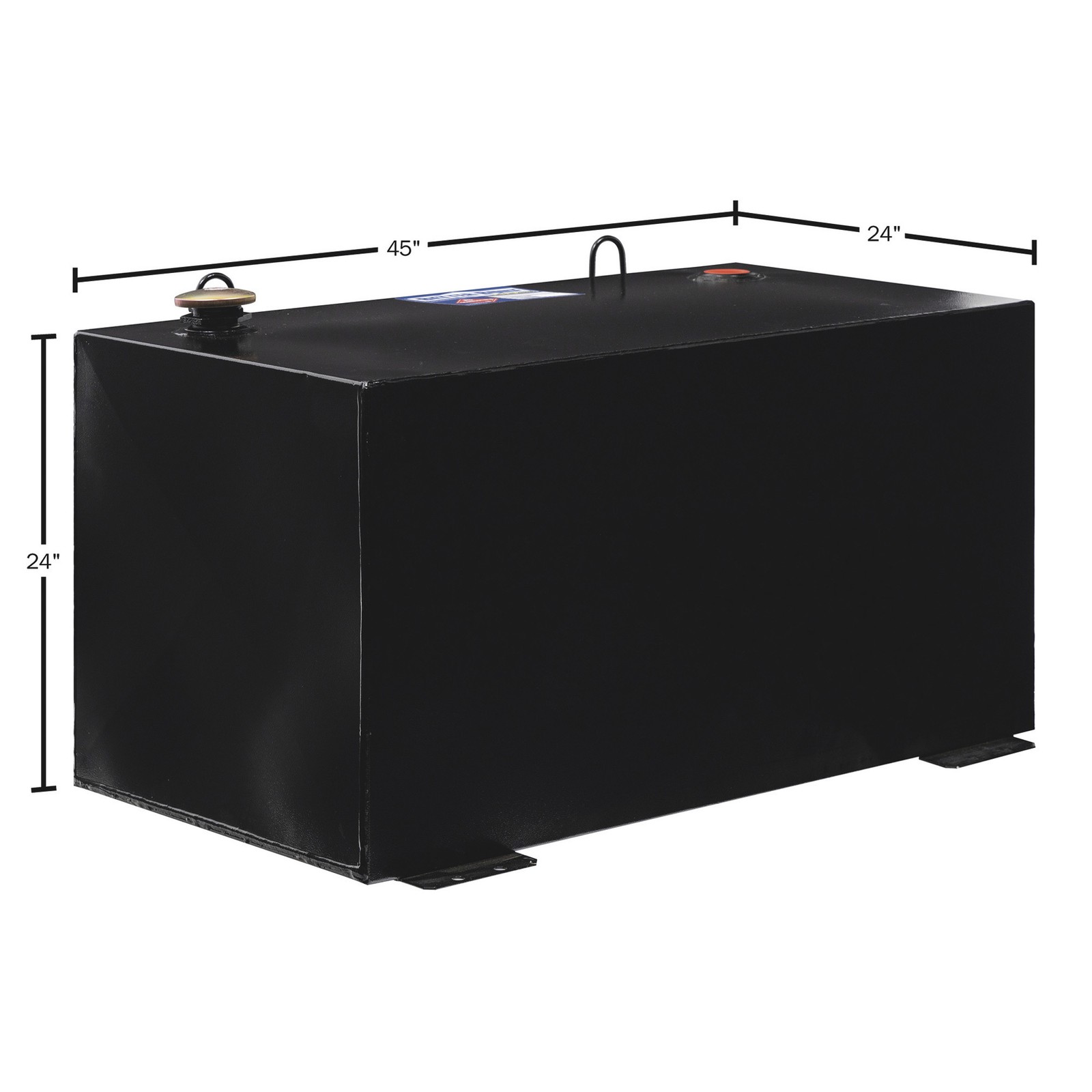 Better Built Steel Diesel Fuel Transfer Tank, 100-Gallon, Rectangular, Black,