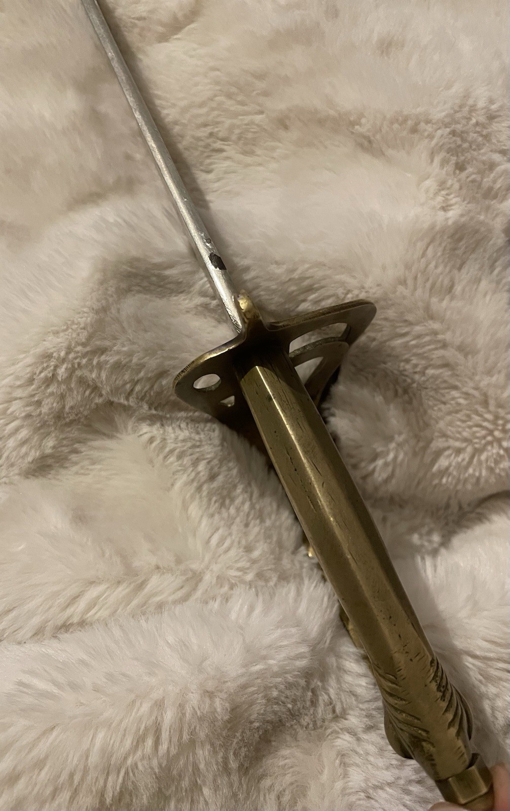 VIntage Shamshir India Dress Sword with Brass Scabbard 22”