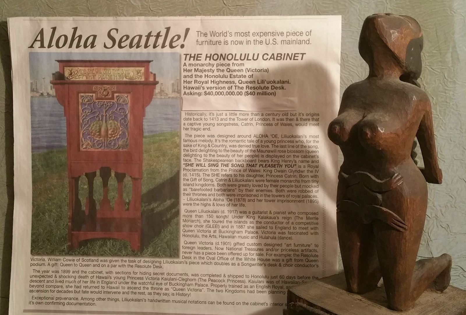 YE OLDE CURIOSITY SHOP antique seattle alaska pacific wood vtg tiki totem pole