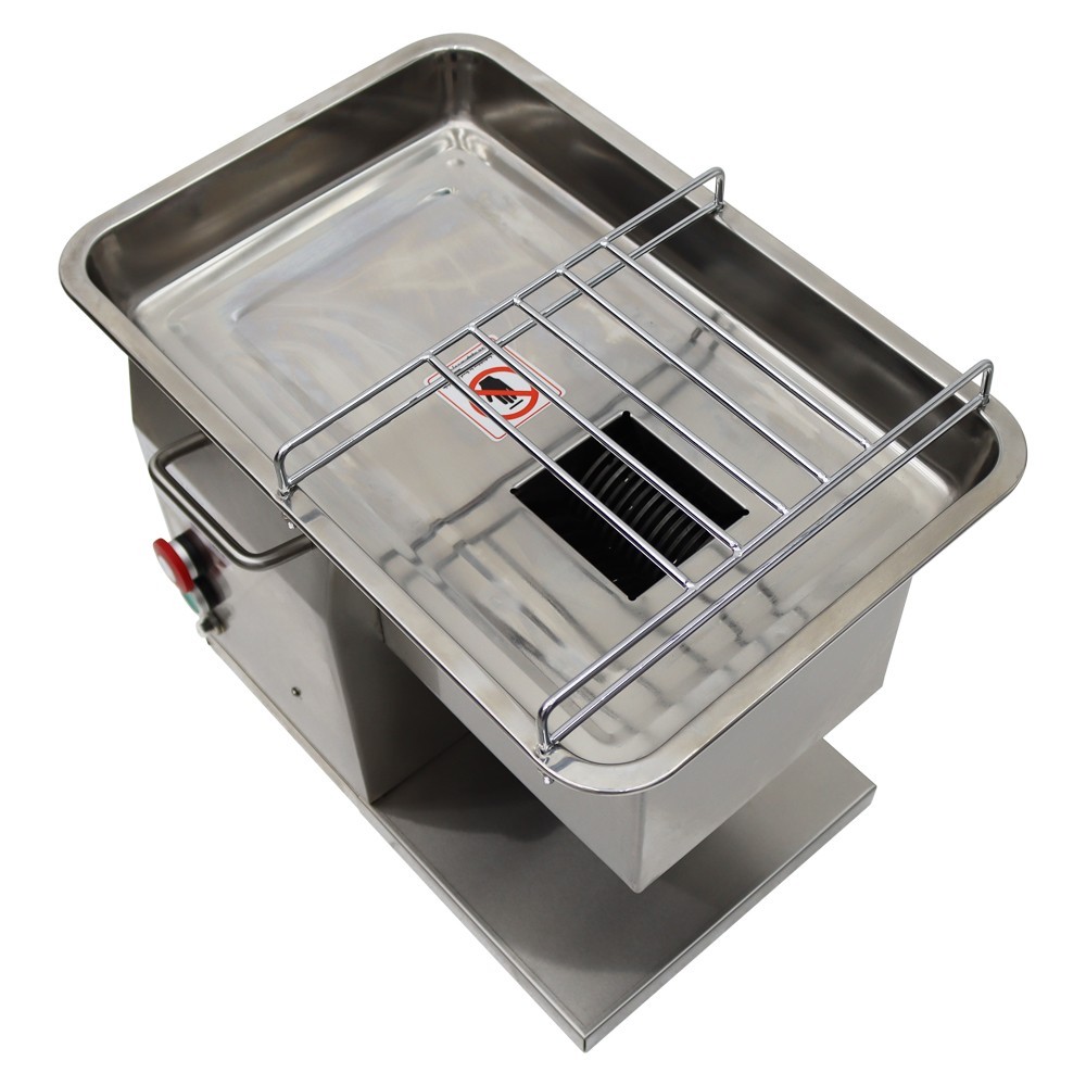 110V Commercial Meat Cutter 6mm Blade Beef Pork Cutting Machine 200Kg/h 650W