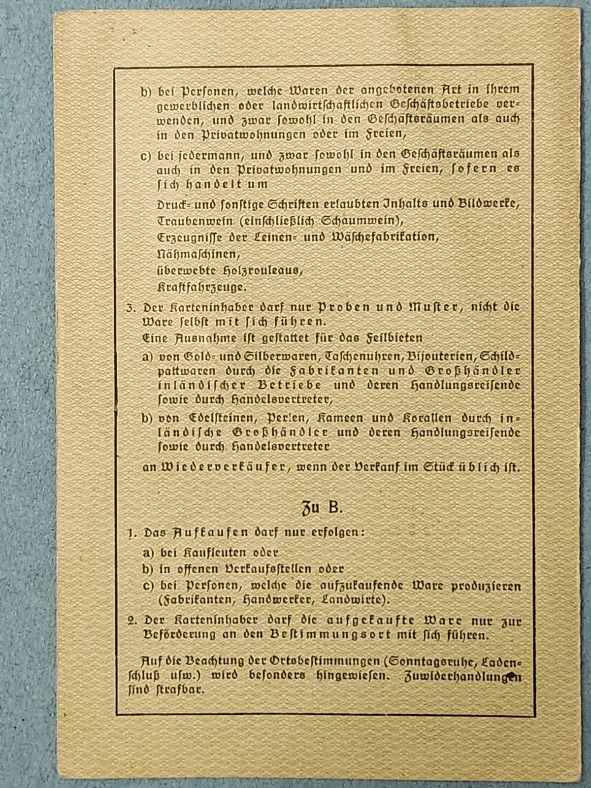 WW2 German. Legitimationskarte 1940.