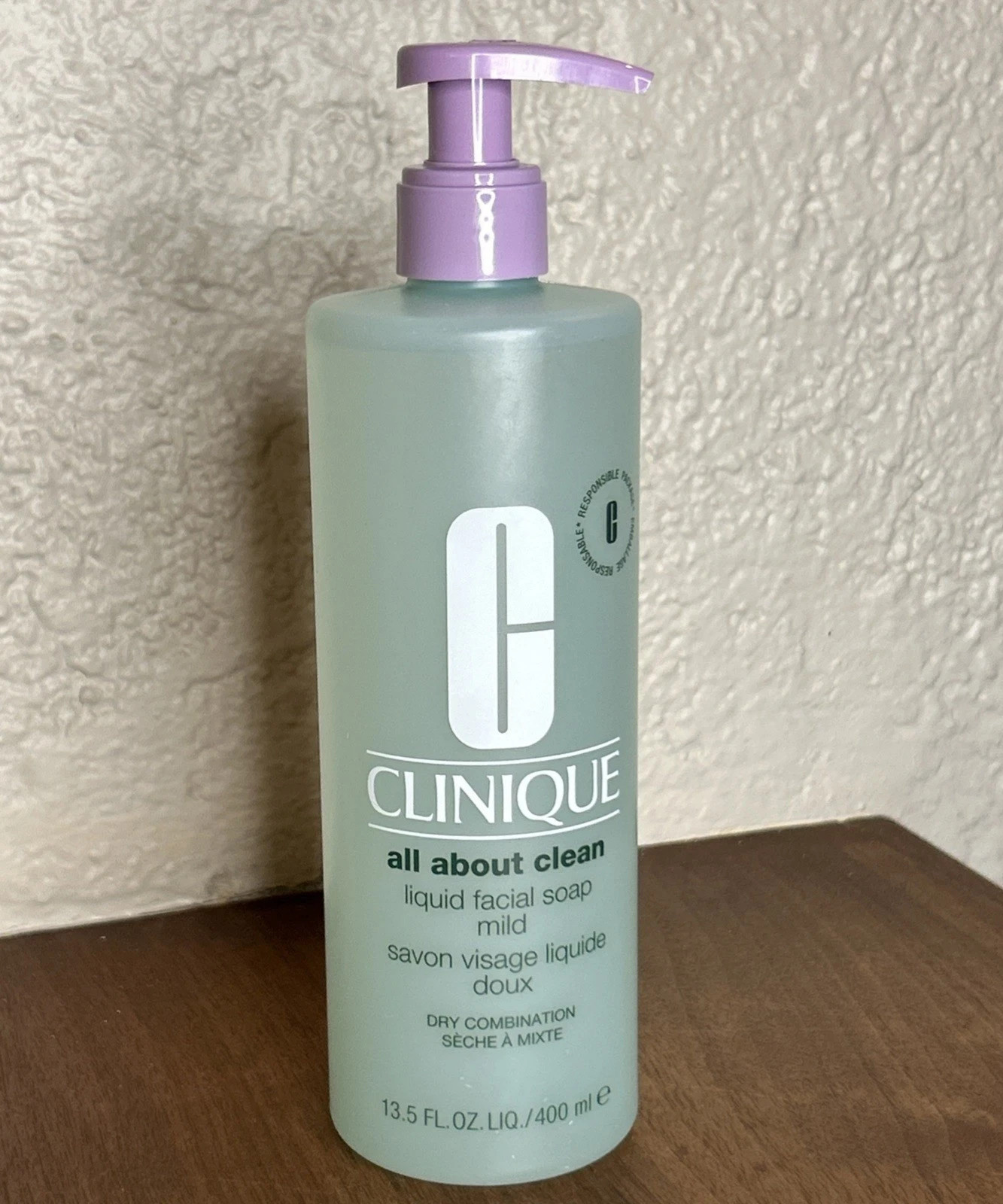 Clinique All About Clean Liquid Facial Soap Mild 13.5 Oz/400ml Jumbo Size NEW