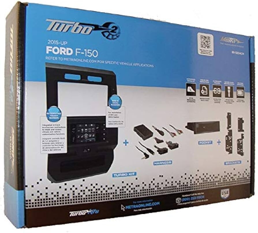 METRA 99-5834CH / S-DIN or D-DIN RADIO DASH KIT FOR 2015-2022 FORD F-150/250/350