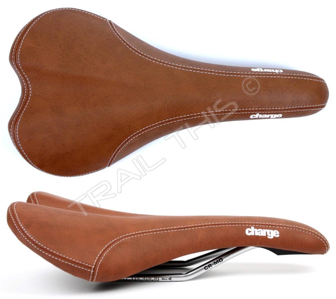 Charge Spoon Bike Saddle Brown CrMo Rails Pressure Relief Lightweight Road MTB