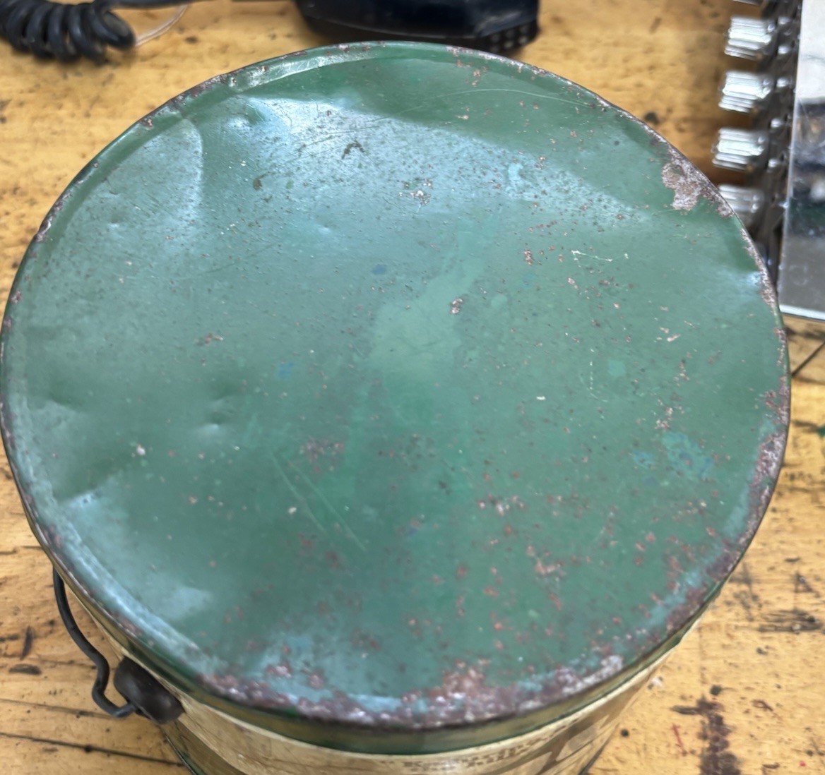 Westland Oil Company dura grease tin pail Minot North Dakota Can Vintage