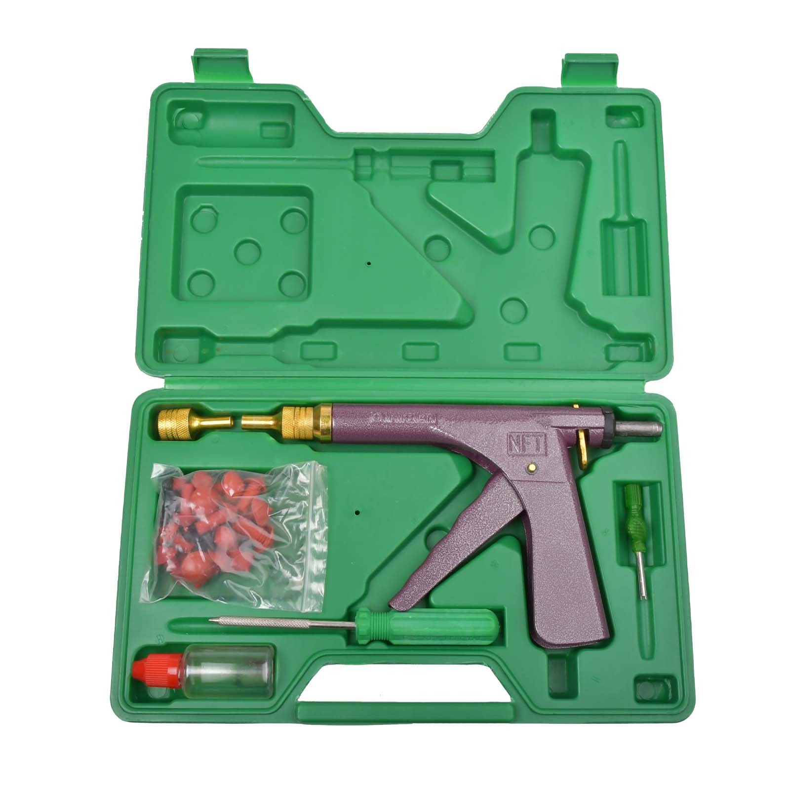 Tubeless Tire Gun Puncture Repair Kit Tire Patch Tools with Mushroom Plug Nozzle