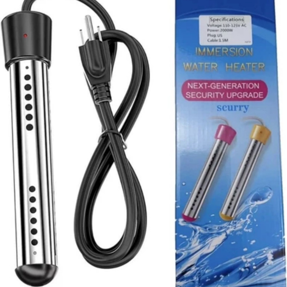 Immersion Water Heater,2000W Submersible Portable Electric Heaters 110-125V AC