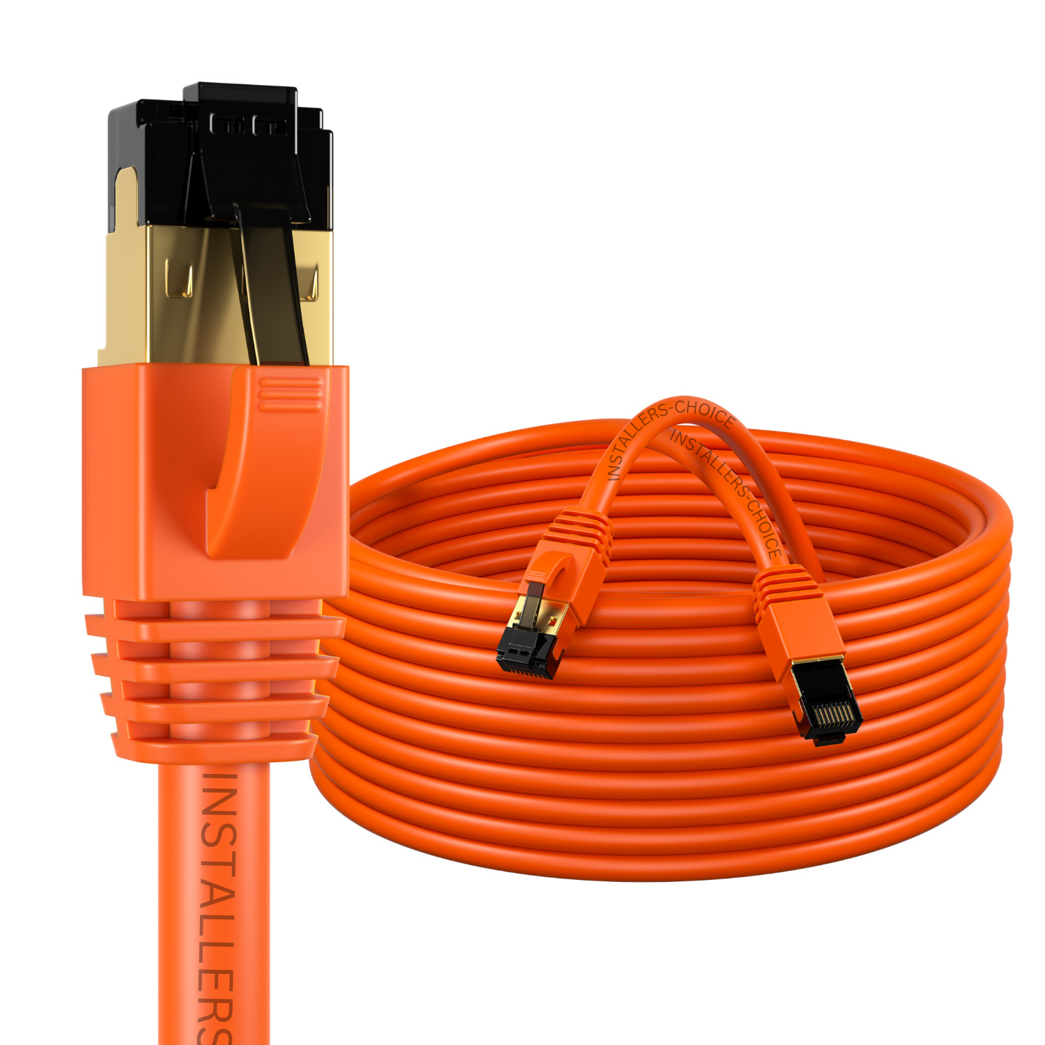 Cat8 Ethernet Cable RJ45 Shielded High Speed 40Gbps Internet Orange Copper Lot