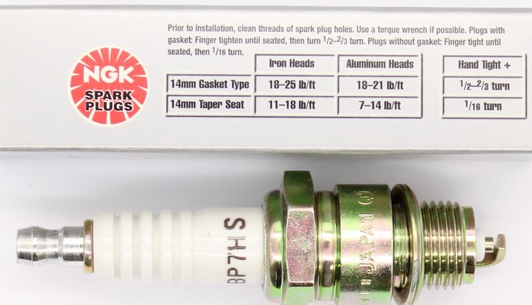 NGK Spark Plug Part Number - BP7HS (Pack of 4)