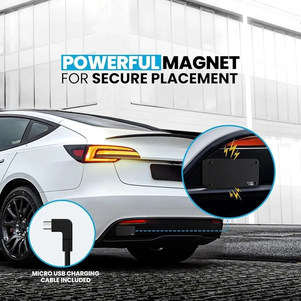 Cube GPS Pro - Universal Vehicle Tracker w/Magnetic Base / Rechargeable Battery