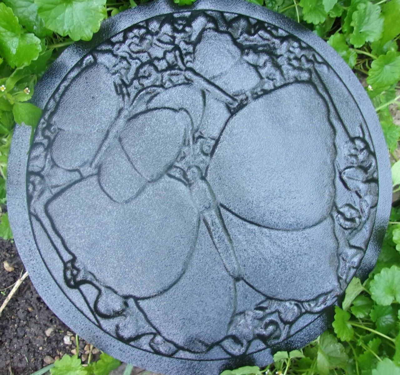 Butterfly steppingstone mold concrete plaster cement garden mould 12" x 1" thick