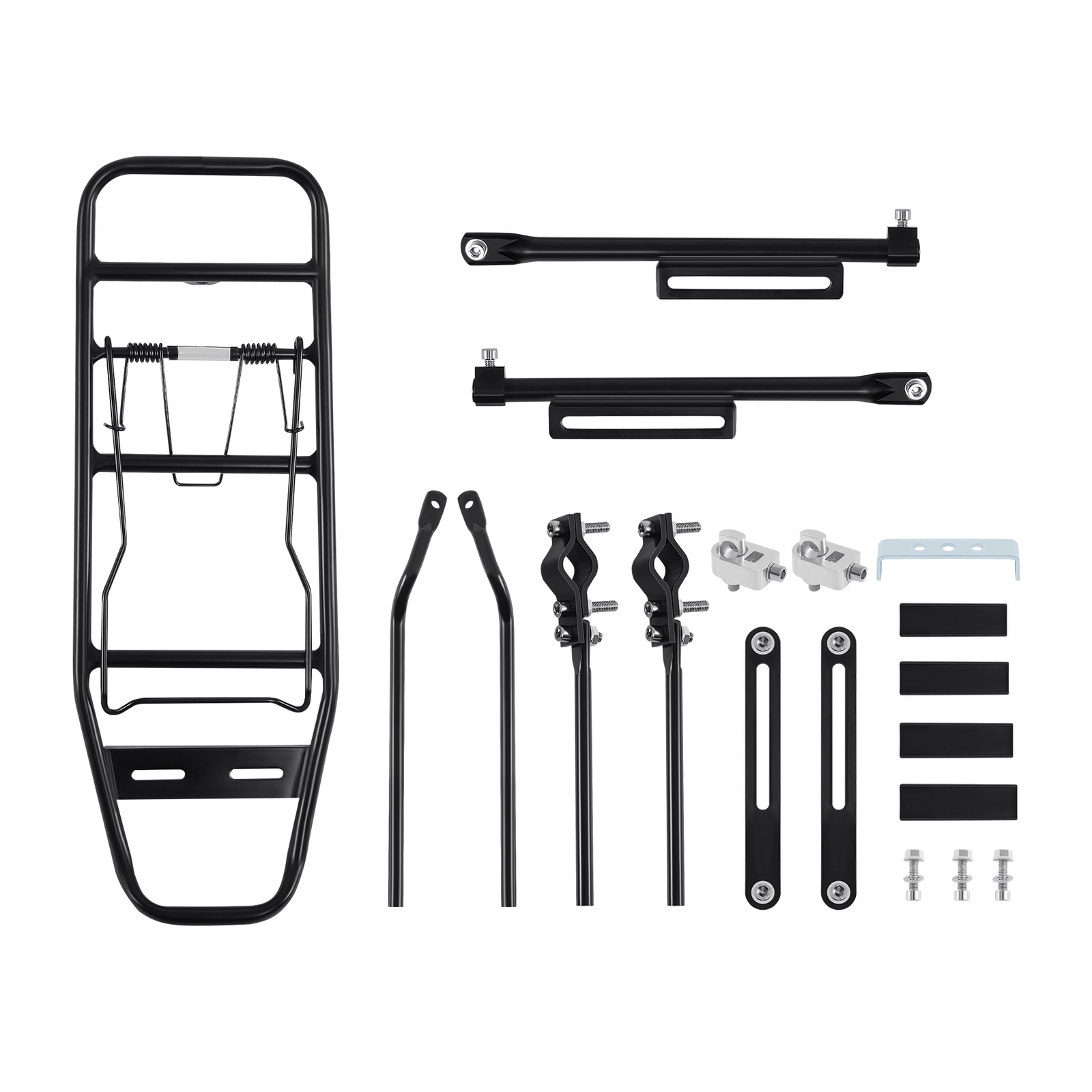 Rear Bike Rack Cargo Alloy Luggage Carrier Mountain Road Bicycle Holder Black