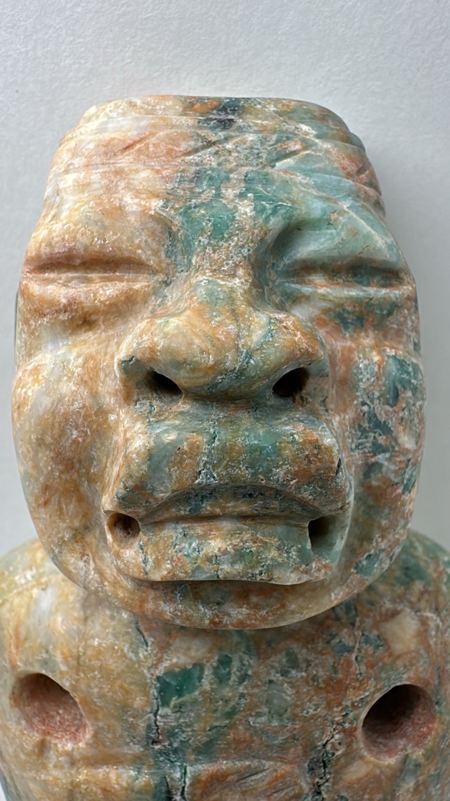 Precolumbian Stone olmec Axe Jaguar Transformation Figure 1200BC 400AD