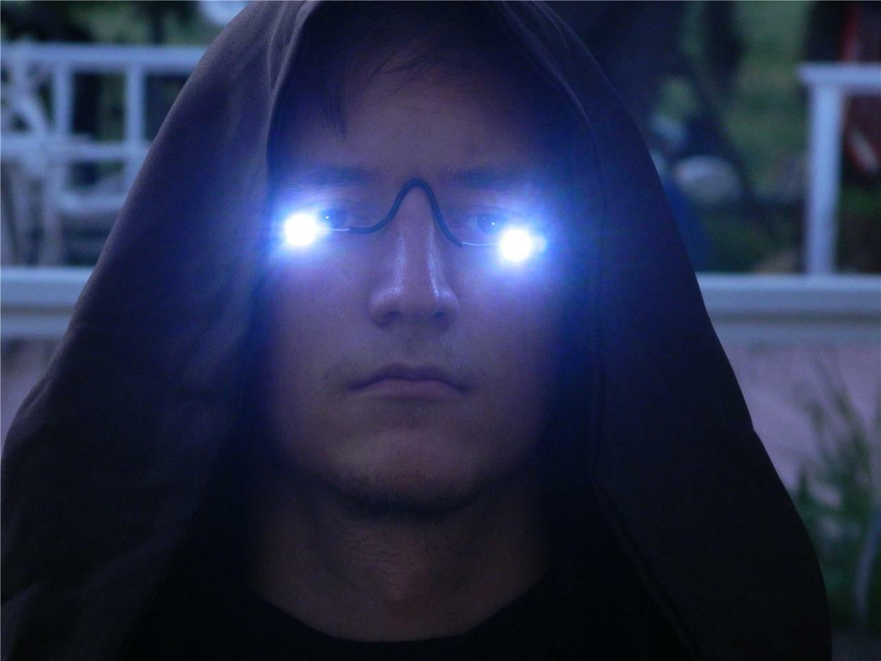 Halloween Prop, Cosplay, costume, Led GLOW Eyes Glasses for Masks, RED LEDs