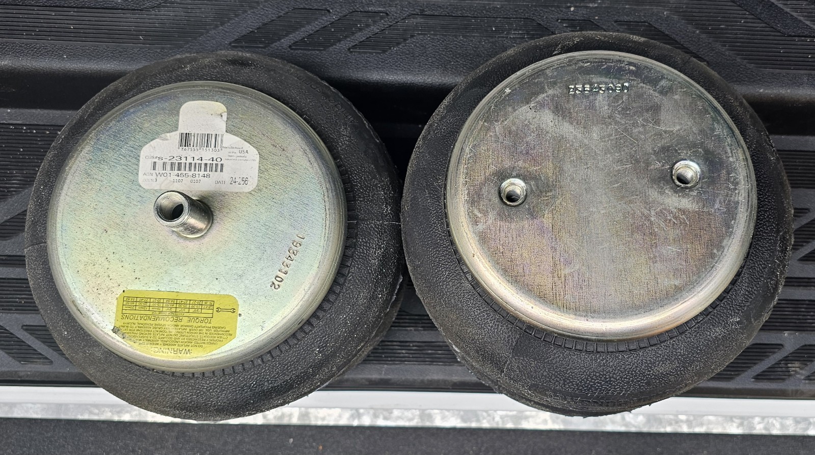 2- Hendrickson 23114-40 Double Convoluted Air Spring Suspension Bag W01-455-8148