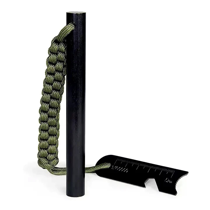 HUGE 5 x 1/2" FERRO ROD Fire Starter Survival Striker Flint + Emergency Paracord