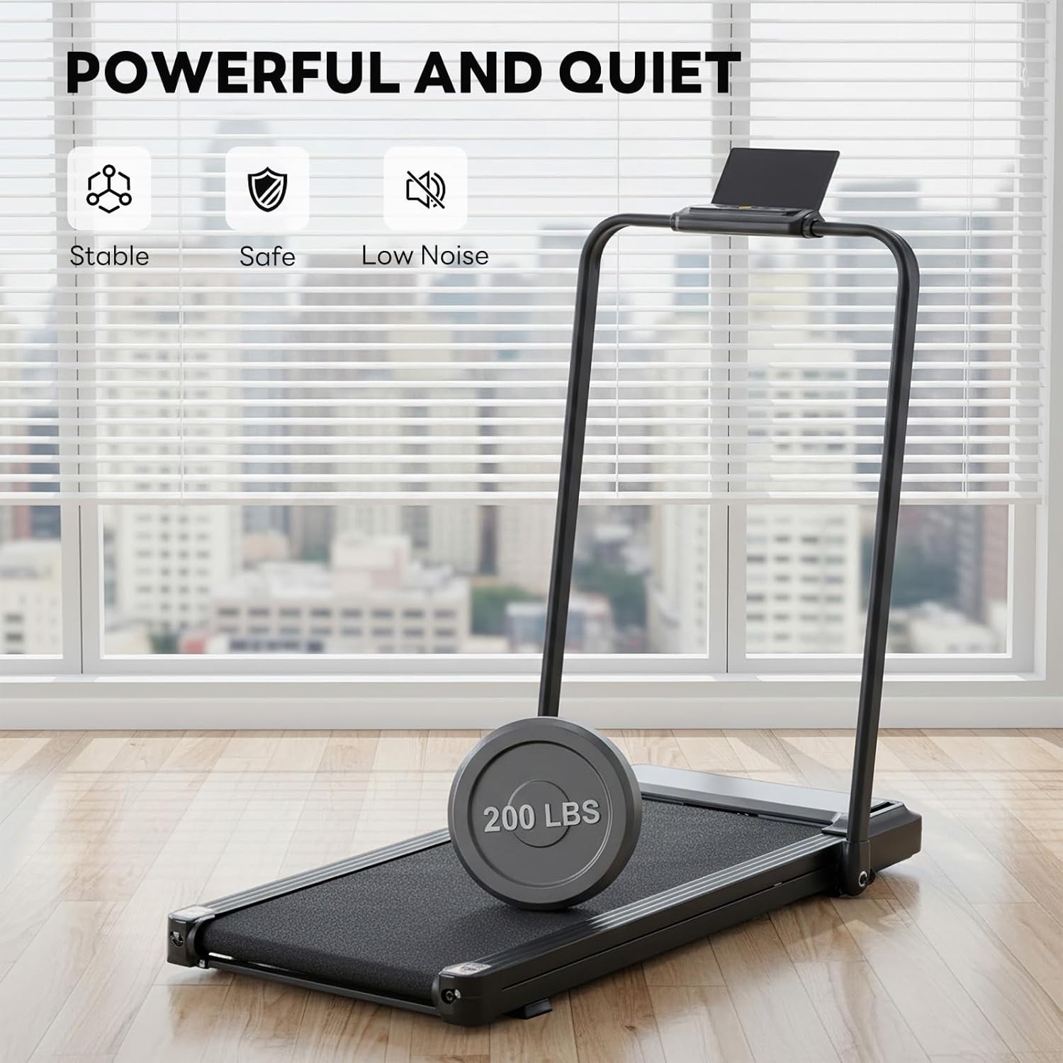 VITABELLA HOME Walking Pad Treadmill for Home, Under Desk Treadmill w/Handle Bar