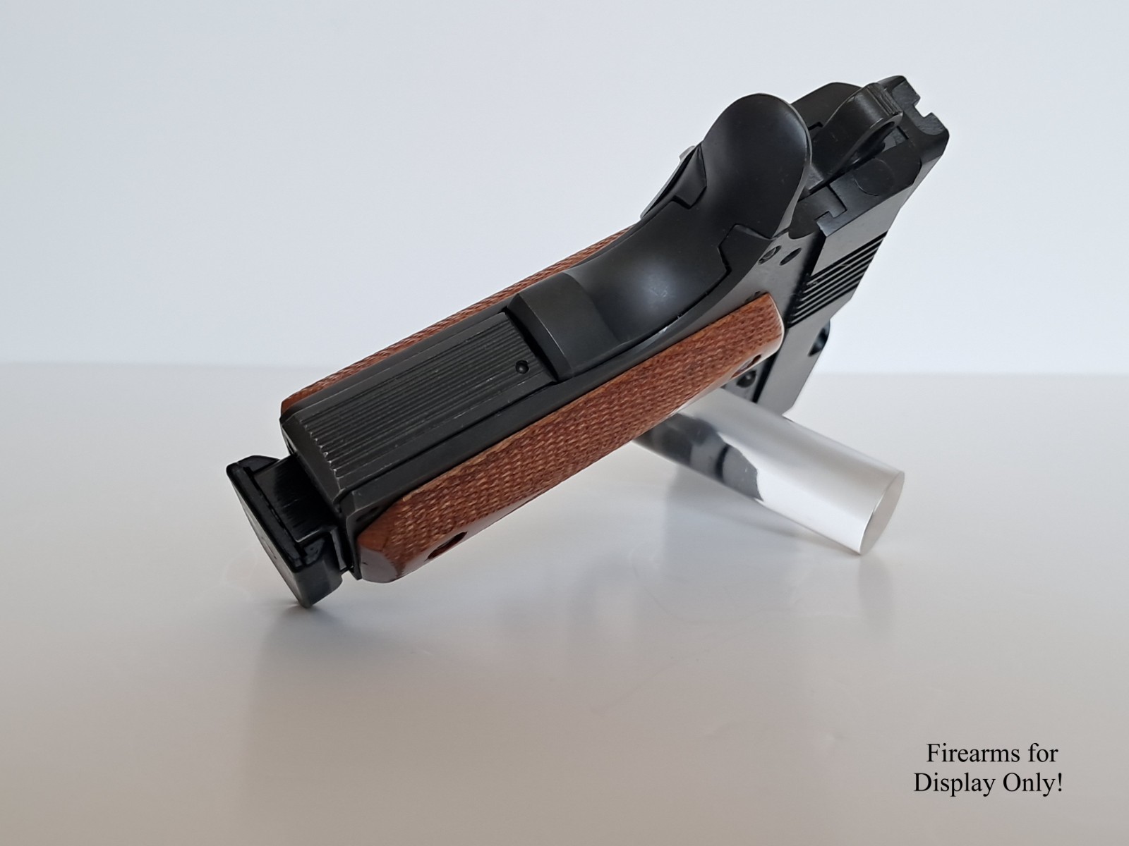 Handgun Firearm Gun Safe Shelf Display Rod - 7/8" POW*MIA Enamel Topper