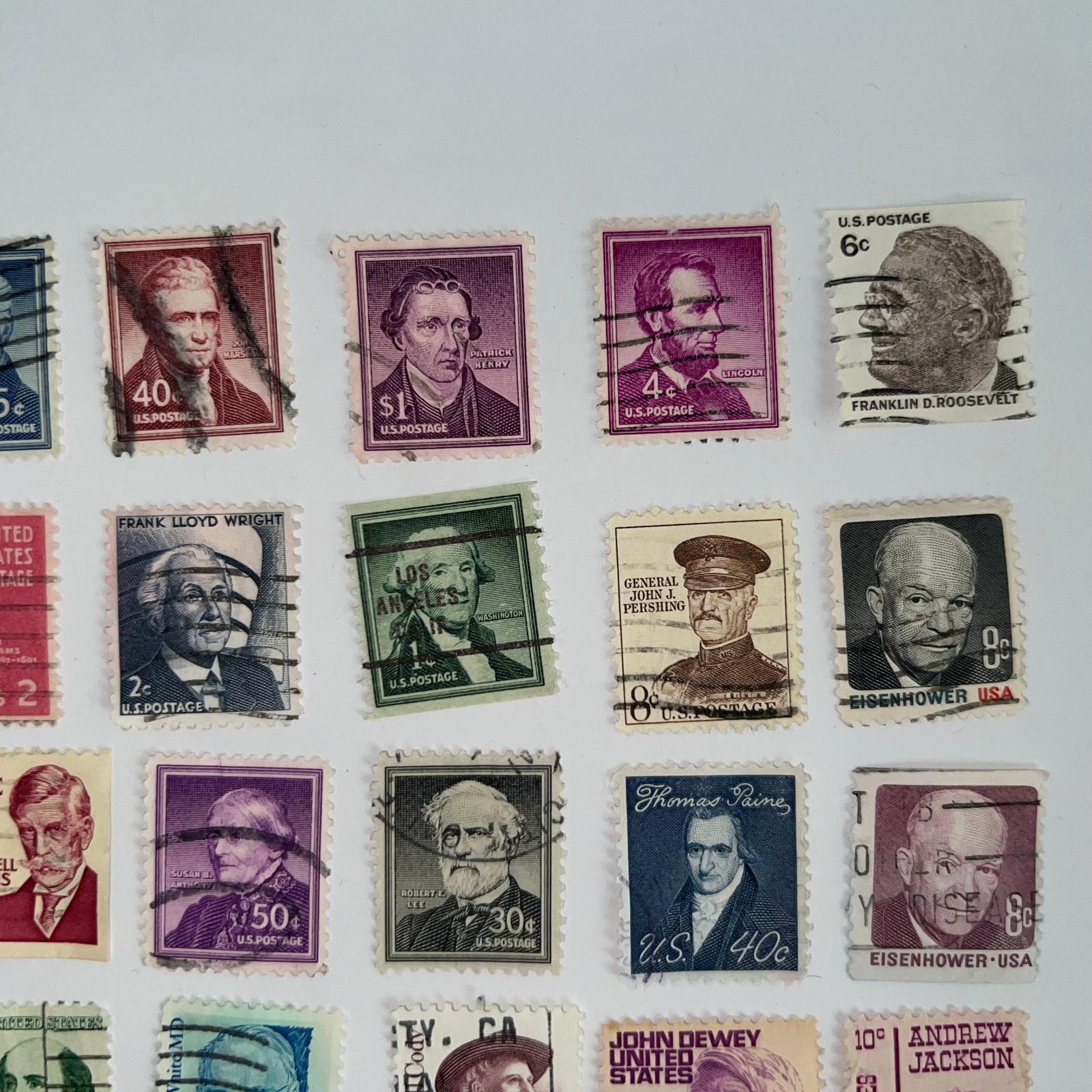 35 Different Vintage US Stamps People Presidents No Duplicates Lot