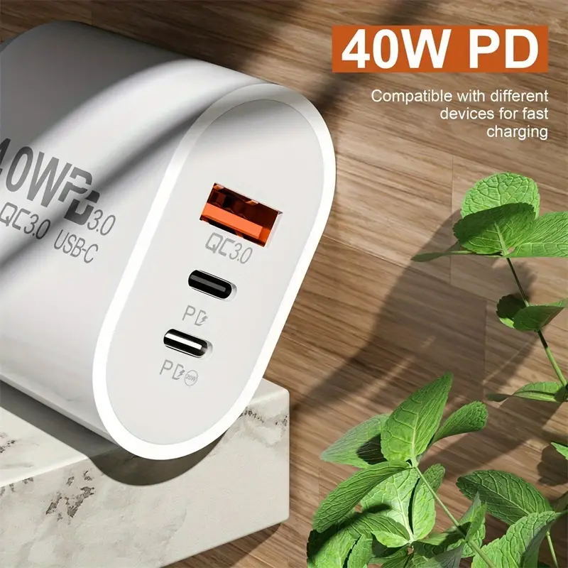Dual PD 40W Fast Wall Charger Power Adapter For iPhone 17 Pro Max 15 13 Plus lot