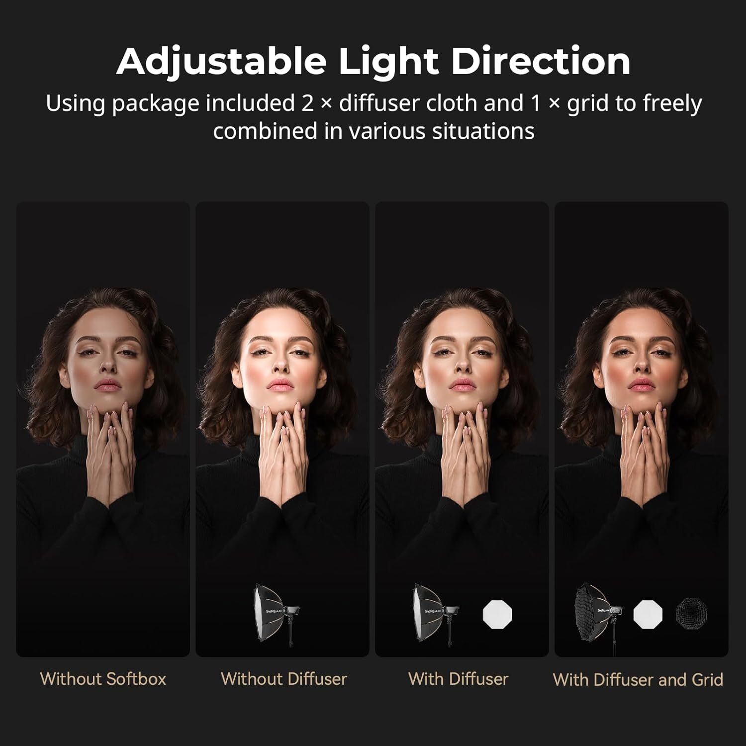 SmallRig 35"/90cm Softbox LA-O90 Quick Release Octagon Soft Box for COB Light