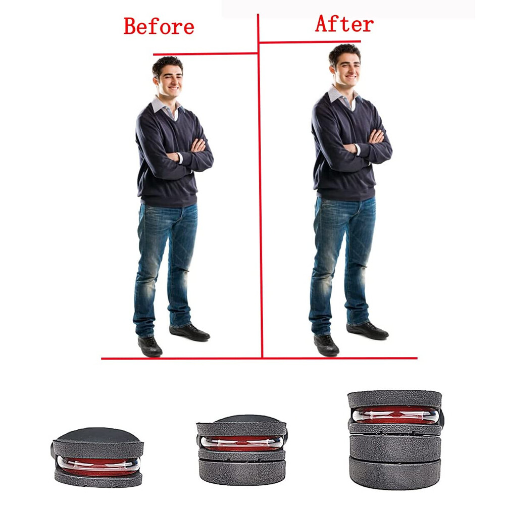 Men Women Shoe Insoles Invisible Height Increase Heel Lift Taller Inserts Pad US