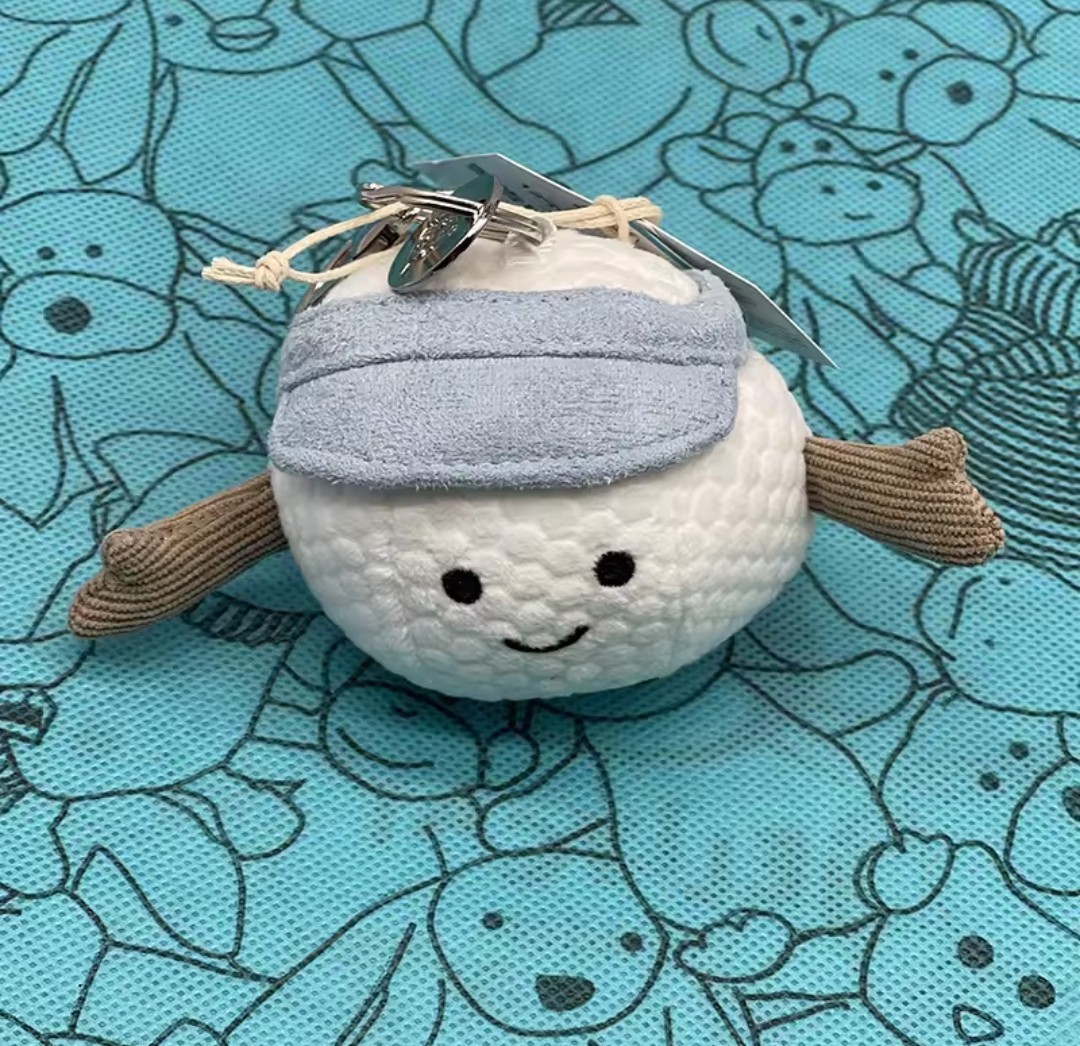 Jellycat Inspired  Golf ball Charm Clip NWT Best Gift For Kids Birthday Gift