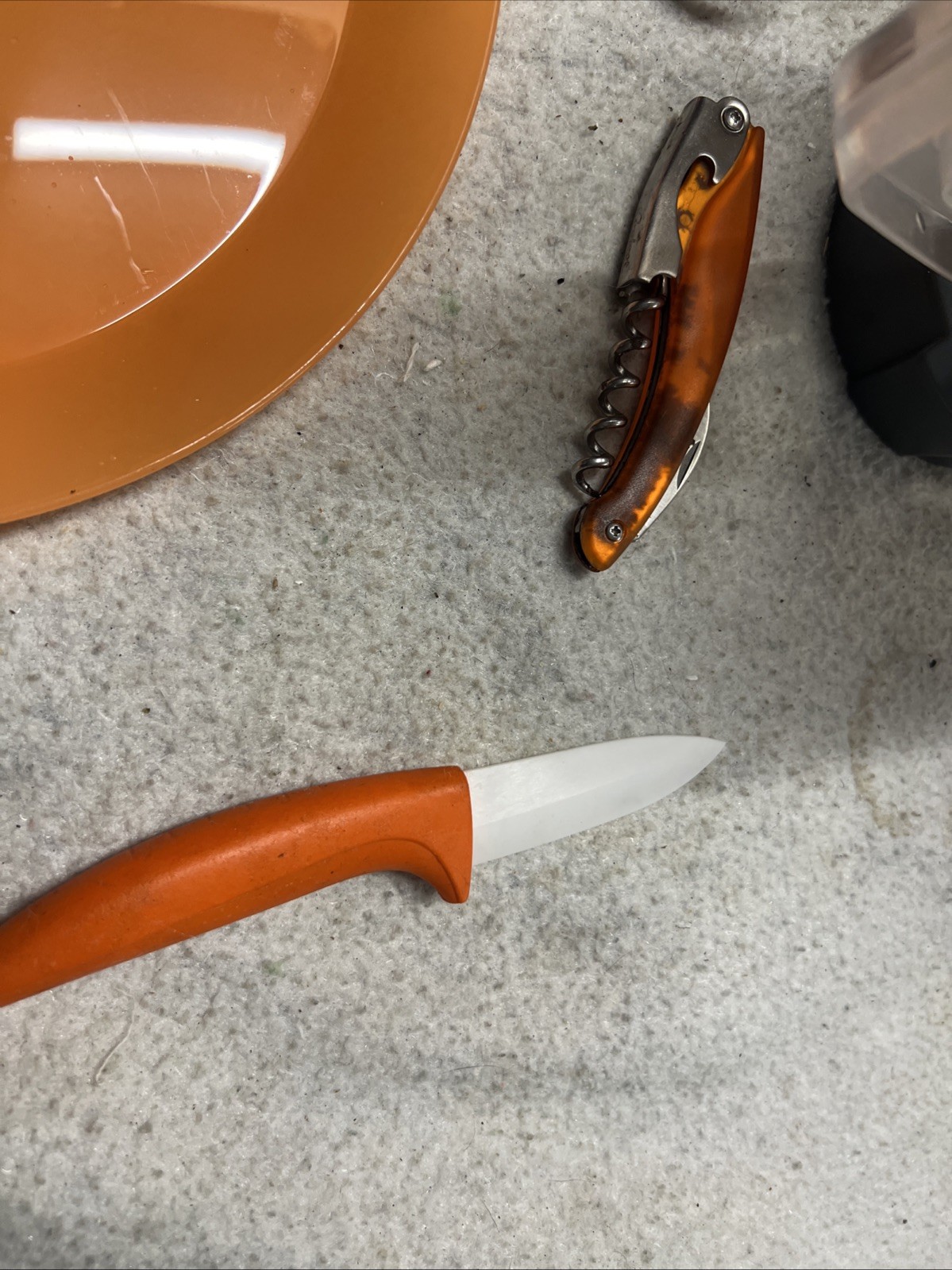 COOLEST COOLER Orange with Plates, Blender, Knife, Charger - See Notes