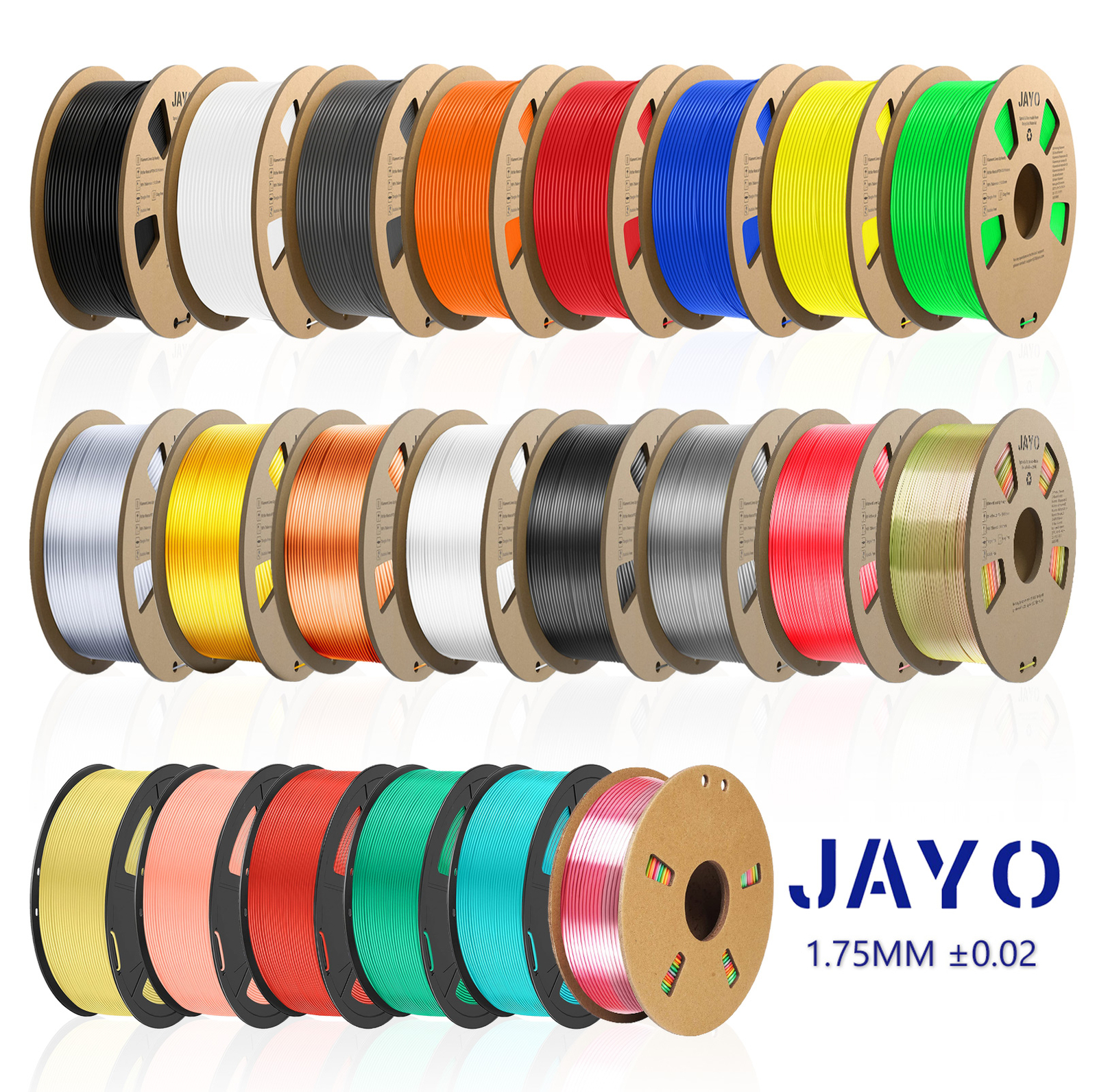 JAYO 1KG PLA 1.75mm Filament PLA Matte SILK PETG ABS PLA+ 3D Printer Consumables