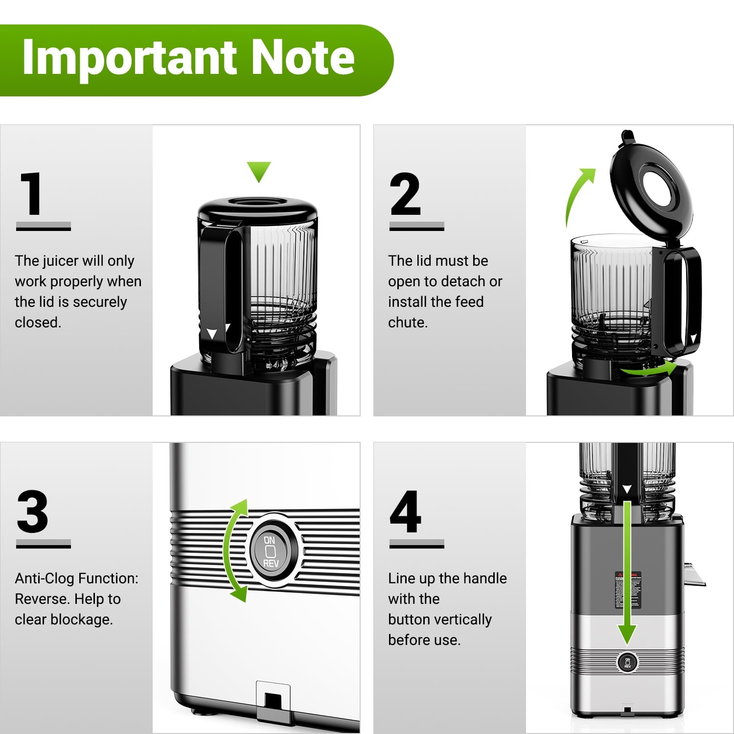 TINANA MP-802T Cold Press Masticating Juicer Machine, 5.4 In Wide Feed Chute,