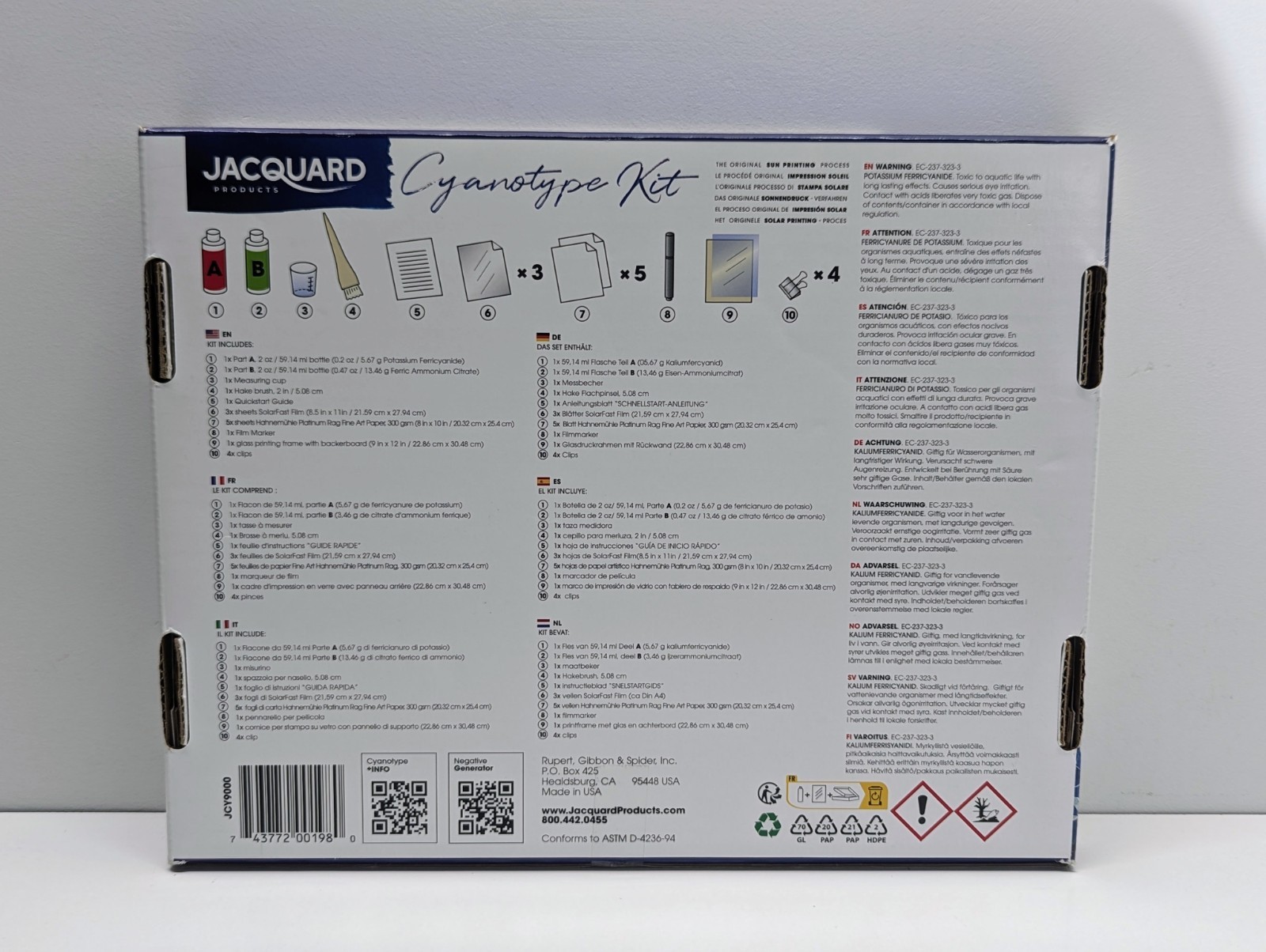 Jacquard CYANOTYPE KIT The Original Sun Printing Process Made In USA