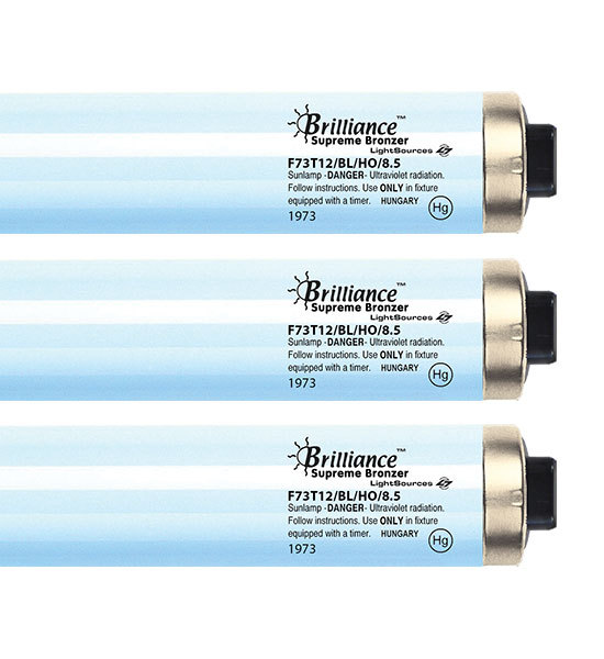 Brilliance Supreme Bronzer F73T12 HO 8.5% 100W RDC Tanning Bulbs - Hot Lamps!