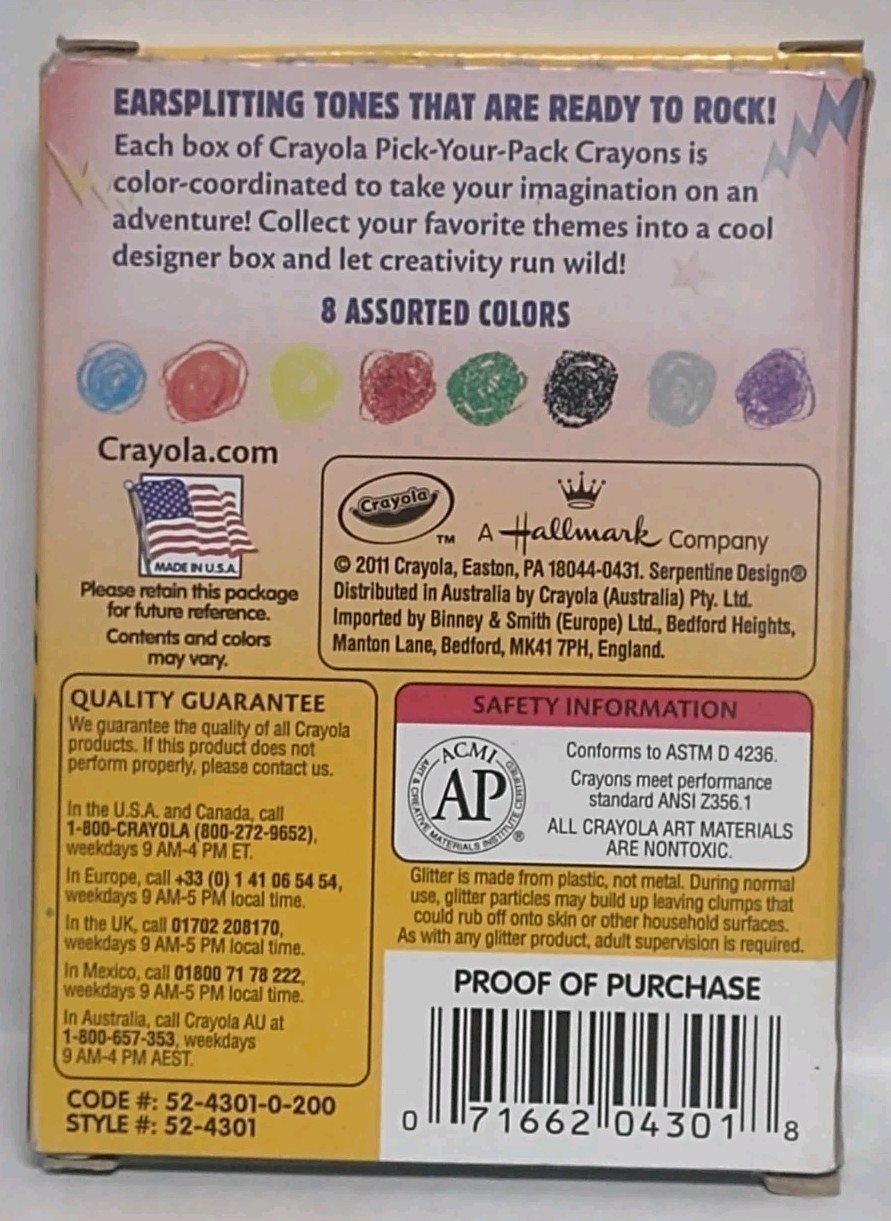 Crayola Born to Rock Crayons Pick Your Pack Target 2011