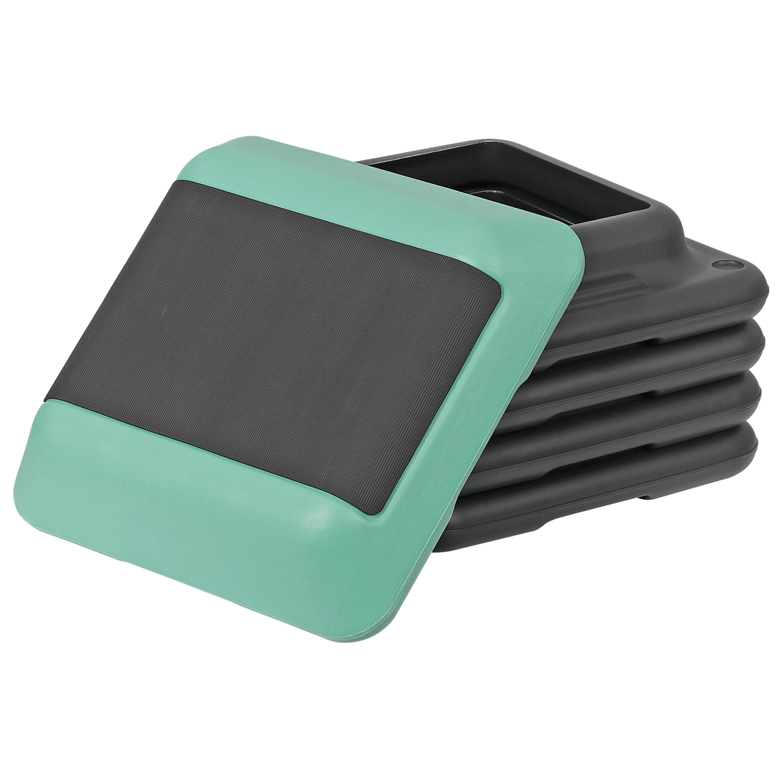 16"x16" Adjustable High Step Aerobic Platform with 4 Risers for Exercise Green