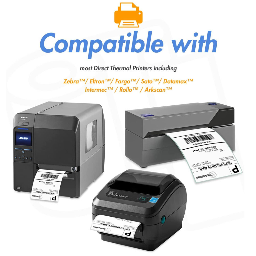 2"x1" Direct Thermal Labels Barcode Adhesive Shipping Sticker for Rollo & Zebra