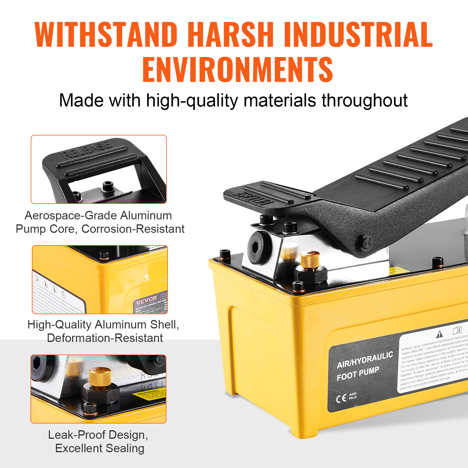 Air Hydraulic Pump Air Actuated Foot Pump 10,000PSI Frame Machine Pump