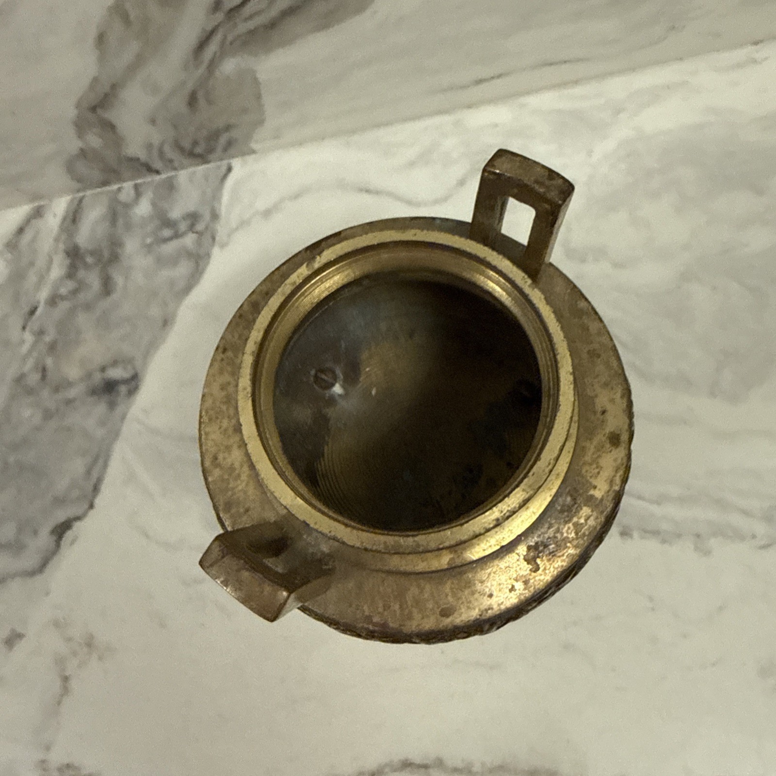 Old Chinese Metal Censer Foo Dog Dragon Motif Estate Find