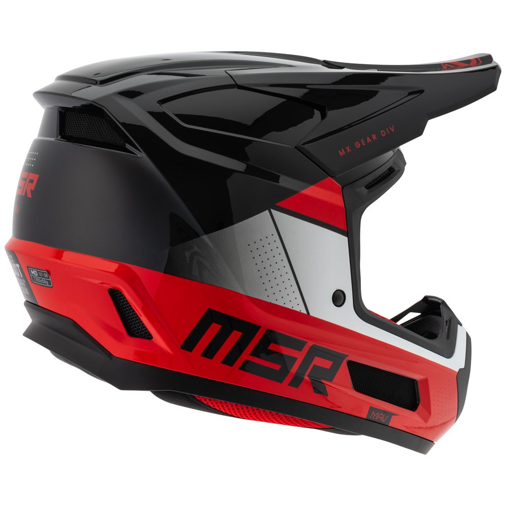 MSR™ Mav Sensor Dirt Bike Motocross Helmet w/ MIPS Medium Black/Red