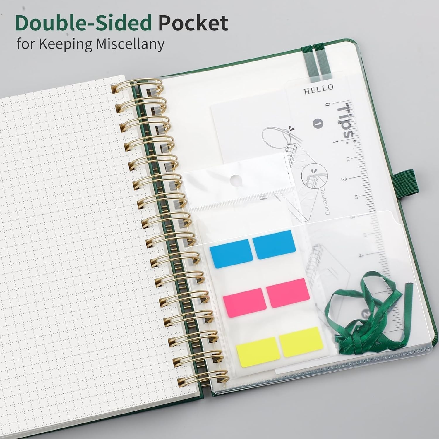 EMSHOI Spiral Graph Paper Notebook - 300 Pages, 100 GSM Thick Grid Notebook,