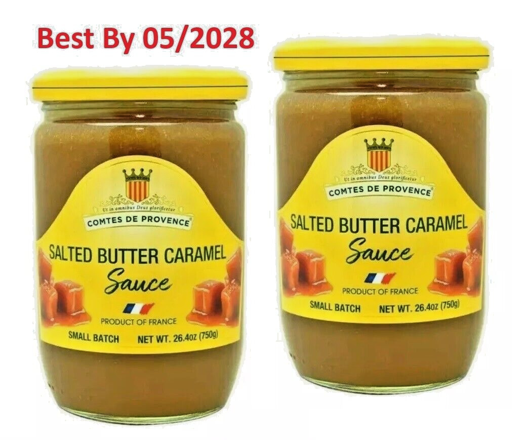 2-PACK Comtes De Provence Salted Butter Caramel Sauce 26.4 Oz PRODUCT OF FRANCE