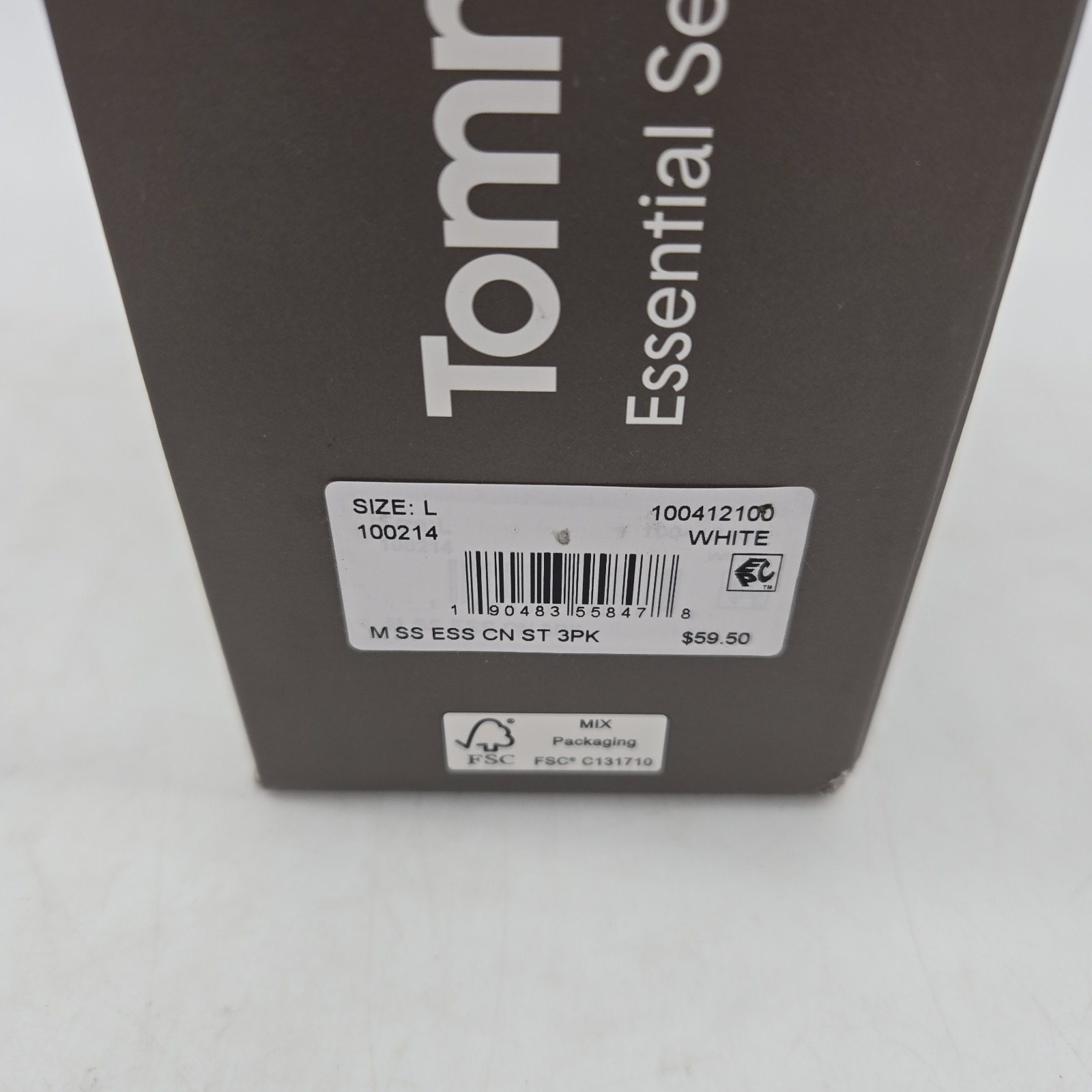 Tommy John Men's White 3 Pack Second Skin Modal Crewneck Undershirt, Large (L)