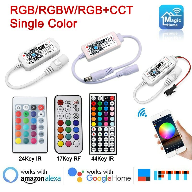 Magic Home 5V RGB Wifi Controller 24V RGBW Bluetooth RGB+CCT Pixel LED 12V