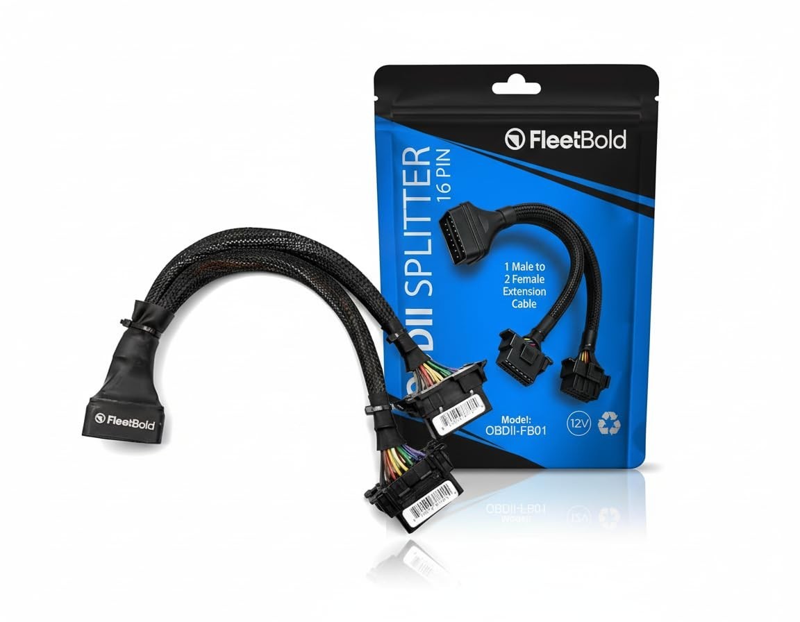 OBD2 Splitter 16 Pin Extension – Dual Port Adapter for GPS & Tools OBD Scanners