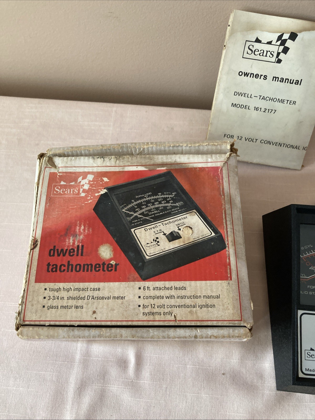 Sears Dwell Tachometer 161.2177 Diagnostic Tool 28-2177 USA W/Box & Man-Untested